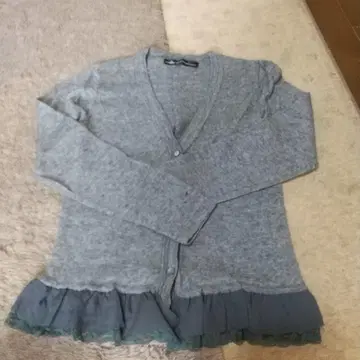 civilise 그레이 프릴 달린 가디건