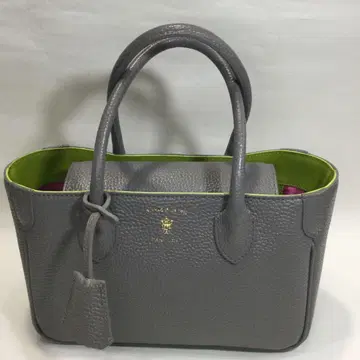 A.D.M.J. 그레이 가죽 핸드백