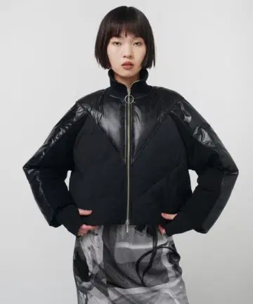 블랙 퀼팅 자켓