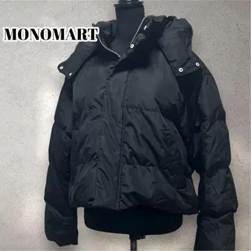 모노마트 2WAY 숏 기장 충전솜 블루종 발수 방풍 후드 블랙 5942