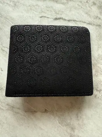 INDEN YA 인덴야 거북이 등껍질 무늬 블랙 이단 접이식 지갑