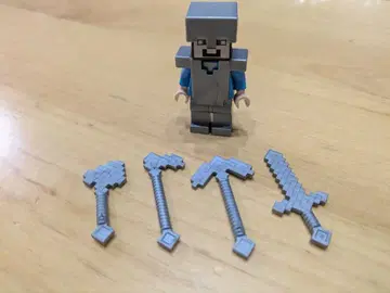 LEGO 마인크래프트 철 풀 장비 스티브 정품