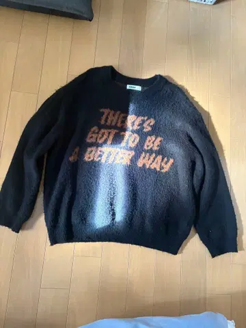 AOMM 메시지 프린트 니트 스웨터 FREE 사이즈