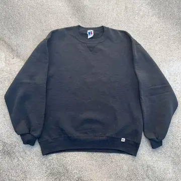 90s RUSSELL 러셀 블랭크 맨투맨 USA 블랙 L