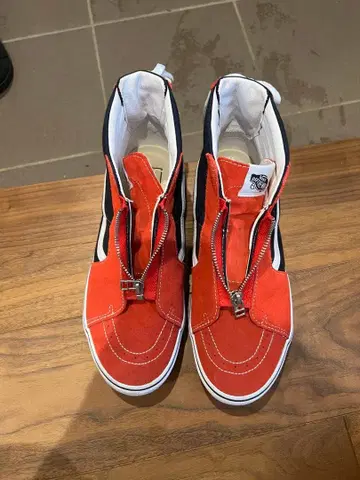 Vans 지퍼 달린 슬립온 레드/블랙