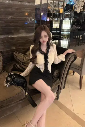 kerry 왕홍 레이스 엘레강트 럭셔리 프릴