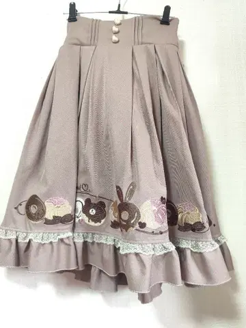 아마벨 Amavel 애니멀 도넛 스커트 브라운