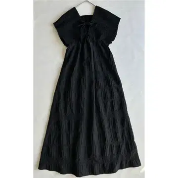 mily bilet 마조리카 플리츠 개더 플레어 원피스 블랙 M
