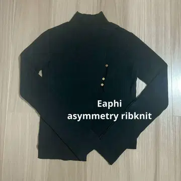 [ 새상품급 ] 에피 Eaphi 비대칭 리브 니트 블랙