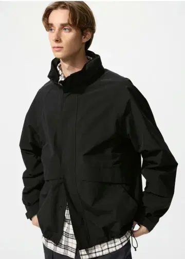 윈드프루프 스탠드 블루종 블랙 L 사이즈