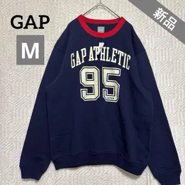 GAP 맨투맨 M 사이즈 네이비 x 레드 로고 프린트 속기모