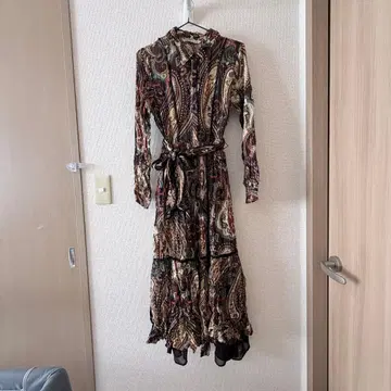 ZARA 페이즐리 무늬 롱 드레스 S