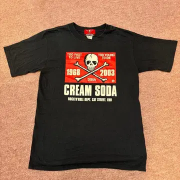 CREAM SODA 티셔츠 블랙 S