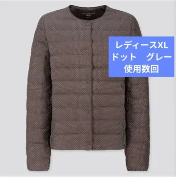 유니클로 울트라 라이트 다운 컴팩트 자켓 도트 그레이