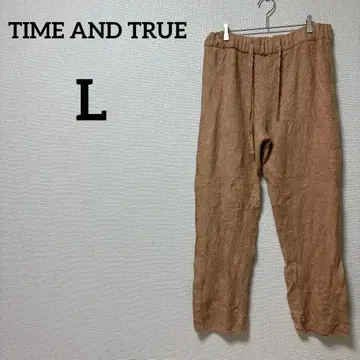 1점 물 TIME AND TRUE [ M ] 베이지 이지 팬츠 허리밴딩