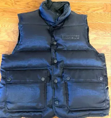 90s 빈티지 DKNY 블랙 다운 베스트 다운 80%