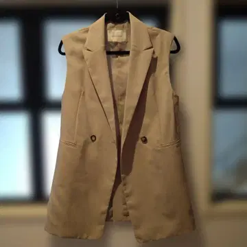 나노 유니버스 베이지 슬리브리스 자켓