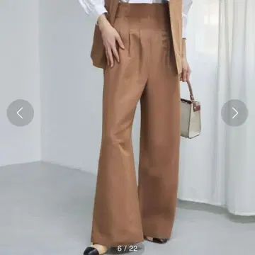 [ ANAYI ] 린넨 트윌 하이웨스트 와이드 팬츠