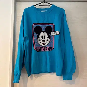 미키마우스 그래픽 니트 스웨터