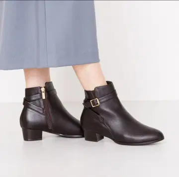 히미코 벨트 디자인 부츠 다크 브라운 히미코 D 브라운