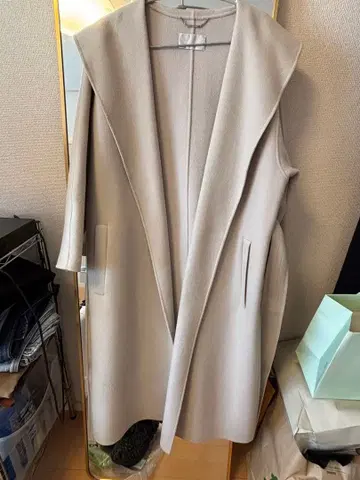 셀포드 라이트 그레이 롱 코트 사이즈 38