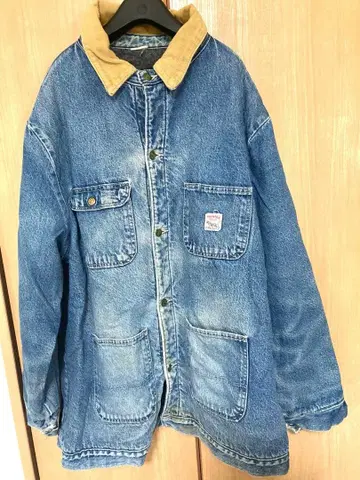 [ 90s/포인터 브랜드 ] 데님 커버올 옷깃 코듀로이 USA제