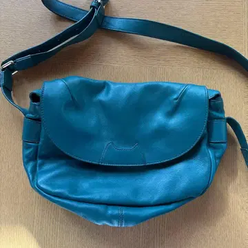 츠모리치사토 고양이 얼굴 숄더백 그린 대 램 가죽