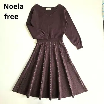 Noela 니트 원피스 브라운 FREE 디자인 니트