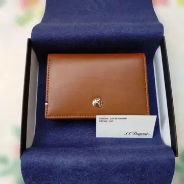 S.T.DUPON 명함지갑 카드 케이스 천연 가죽 카프 새상품 남녀 공용