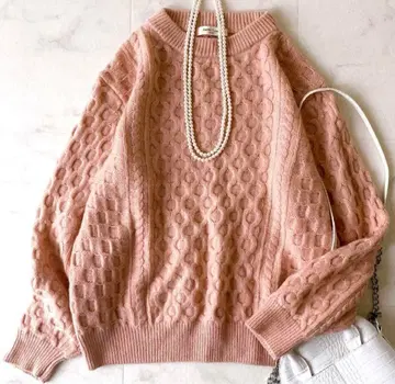 컨디션 최상 데미룩스 빔즈 캐시미어 아란 풀오버 니트 케이블