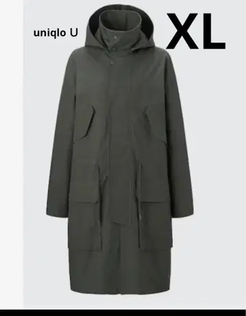 유니클로 U 후디드 코트 22AW 올리브 XL 사이즈