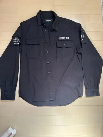 AVIREX USA 블랙 밀리터리 자켓