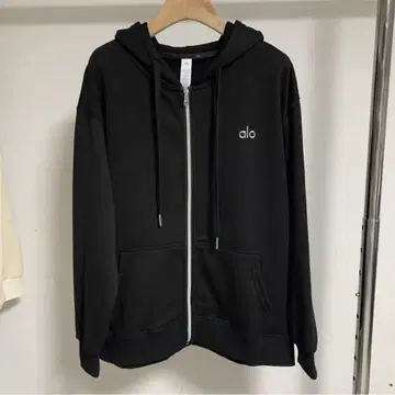 alo Yoga 집업 후드티 블랙 S 사이즈
