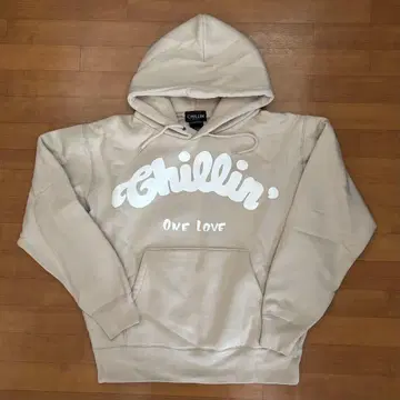 Chillin' 베이지 속기모 후드티