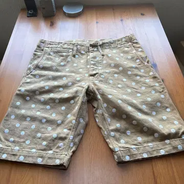 베이지 도트 무늬 숏팬츠 XL