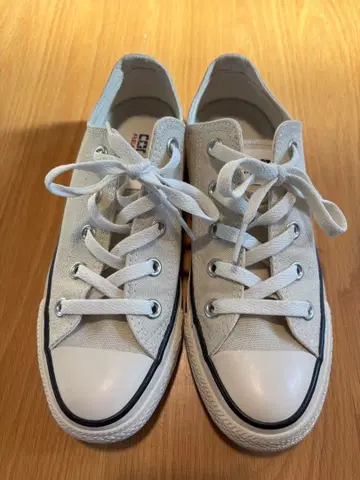 CONVERSE 화이트 캔버스 로우컷 스니커즈