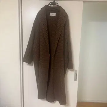 TODAYFUL 체크 무늬 롱 코트 사이즈 38