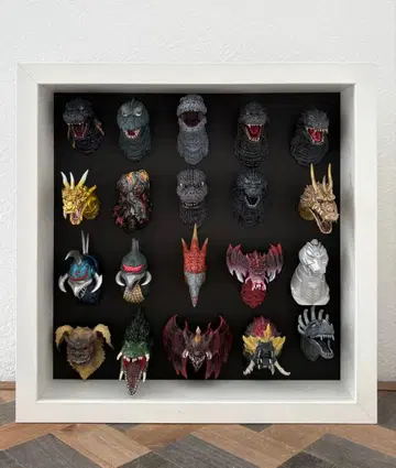 고질라 제일복권 몬스터 헤드 마그넷 20개 액자 컬렉션 박스