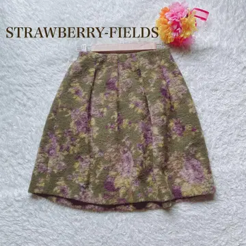 스트로베리 필드 [ S ] 꽃무늬 플리츠 스커트 페미닌