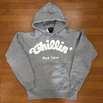 Chillin' 그레이 속기모 후드티