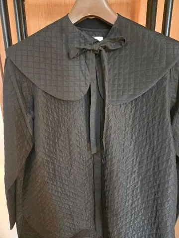 yori 퀼팅 긴팔 셔츠 38 블랙