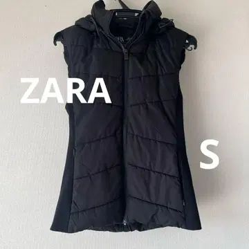 ZARA 블랙 다운 베스트 S