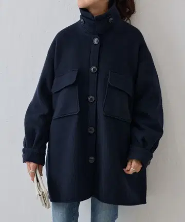 새상품급 레어 비어즐리 옷깃 2WAY 울 빅 숏코트 오버 사이즈