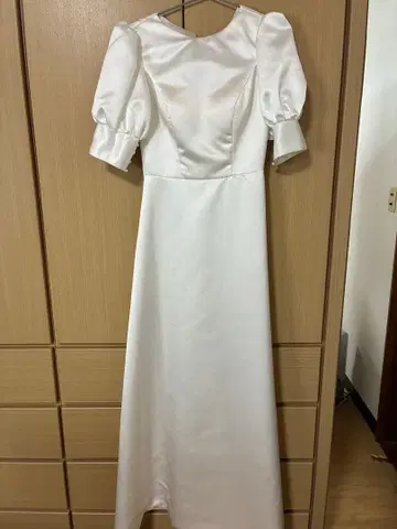 웨딩 드레스 파티 드레스 화이트 퍼프 슬리브 반팔