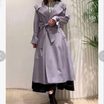 롱 트렌치코트 스나이델 컬러 디자인 글로스 트렌치코트