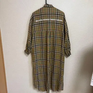 MILKFED. 체크 무늬 셔츠 원피스