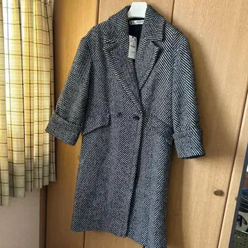 ZARA 롱 코트 트위드 M