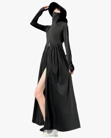 UV컷 후드티 롱 블랙 L 사이즈