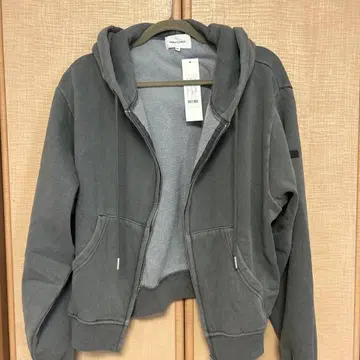 빈티지 메이크 쇼트 더블 지퍼 후드티