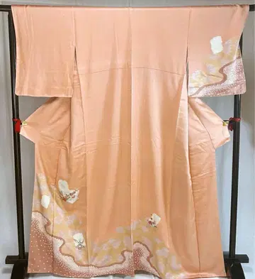 KH11 츠케사게 호몬기 핑크 순수 실크 톨 사이즈 포멀 기장 167cm